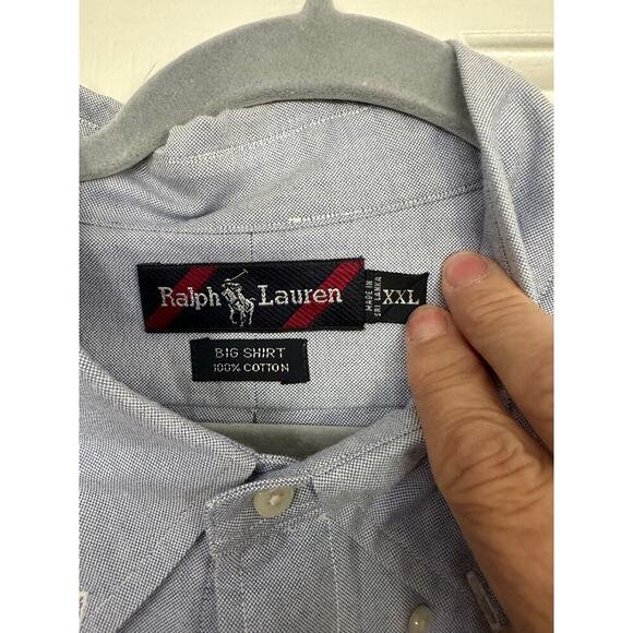 Ralph Lauren Men's Blue 100% Cotton Long Sleeves Button Down Shirt Size XXL - Picture 3 of 5
